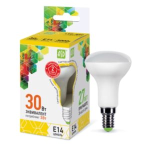 Лампа светодиодная LED-R50-standard 3Вт 230В Е14 3000К 270Лм ASD