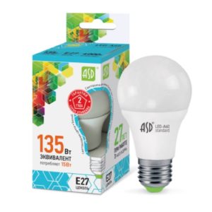 Лампа светодиодная LED-A60-standard 15Вт 230В Е27 4000К 1350Лм ASD