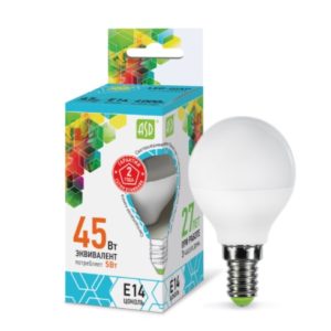 Лампа светодиодная LED-ШАР-standard 5Вт 230В Е14 6500К 450Лм ASD