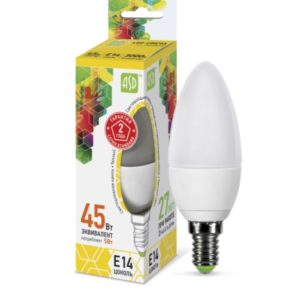 Лампа светодиодная LED-СВЕЧА-standard 5Вт 230В Е14 3000К 450Лм ASD