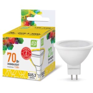 Лампа светодиодная LED-JCDR-standard 10Вт 230В GU5.3 3000К 900Лм ASD