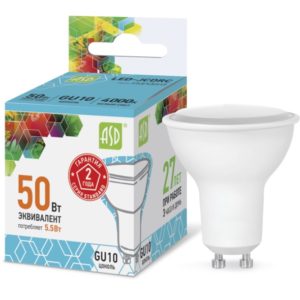 Лампа светодиодная LED-JCDRC-standard 5.5Вт 230В GU10 6500К 495Лм ASD