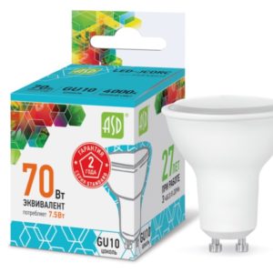 Лампа светодиодная LED-JCDRC-standard 10Вт 230В GU10 6500К 675Лм ASD