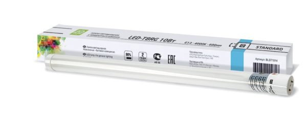 Лампа светодиодная LED-T8R-M-std 10Вт 230В G13R 4000К 800Лм 600мм матовая поворотная ASD