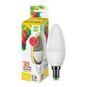 Лампа светодиодная LED-СВЕЧА-standard 3.5Вт 230В Е27 3000К 320Лм ASD