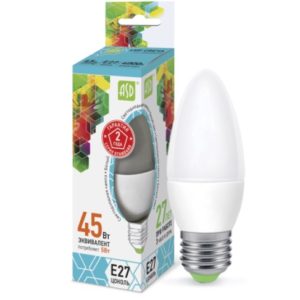 Лампа светодиодная LED-СВЕЧА-standard 5Вт 230В Е27 4000К 450Лм ASD