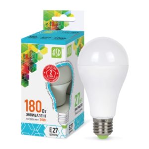 Лампа светодиодная LED-A60-standard 20Вт 230В Е27 4000К 1800Лм ASD