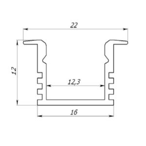 Профиль  ЛПВ12 алюминиевый