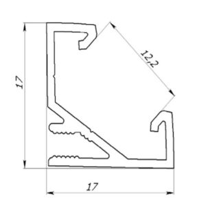 Профиль ЛПУ17 алюминиевый