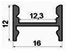 Профиль ЛПС12 алюминиевый