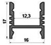 Профиль  ЛПС17 алюминиевый