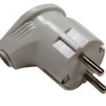 Вилка угловая с заземлением 16А белая 4110 IN HOME