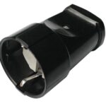 Штепсельное гнездо с заземлением 16А черное 4250 IN HOME