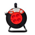 Удлинитель на катушке RG4-1650-SMART с термозащитой четырехместный с заземлением 16А 50м 8865 IN HOME