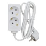 Удлинитель 2G-2-SMART двухместный 10А с заземлением 2м 8322 IN HOME