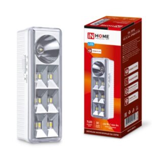 Светильник светодиодный аварийный СБА 2207DC 6+1LED 1.0Ah lithium battery DC IN HOME