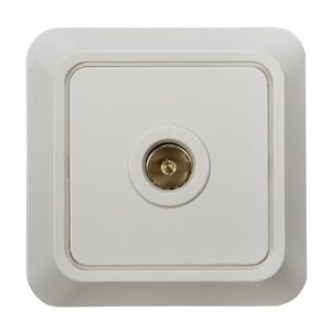 Розетка телевизионная BOLLETO белая накладная 7027 IN HOME
