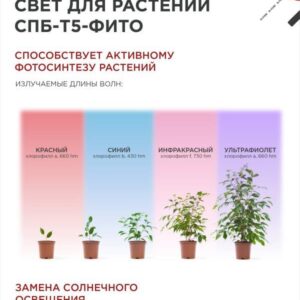 Светильник светодиодный СПБ-Т5 STD-ФИТО красно-синий спектр 20Вт 1200мм IN HOME