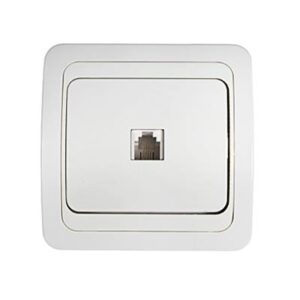 Розетка компьютерная одинарная RJ-45 CLASSICO белая 2131 IN HOME