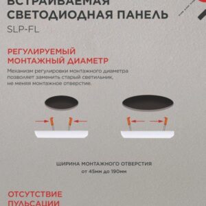 Безрамочная LED-панель SLP-FL 36Вт 4000К 3240лм