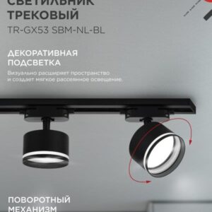 Трековый светильник TR-GX53 SBM-NL GX53 черный IN HOME