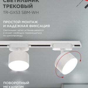 Трековый светильник TR-GX53 SBM GX53 белый IN HOME