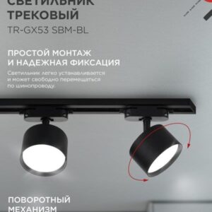 Трековый светильник TR-GX53 SBM GX53 черный IN HOME