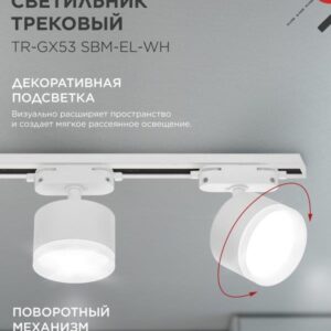 Трековый светильник TR-GX53 SBM-EL GX53 белый IN HOME