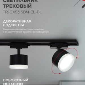 Трековый светильник TR-GX53 SBM-EL GX53 черный IN HOME