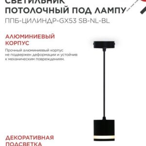 Подвесной светильник ППБ-ЦИЛИНДР GX53 70мм черный IN HOME