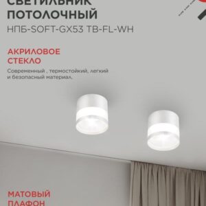 светильник НПБ-SOFT-GX53 TB-FL-WH белый