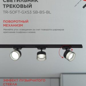 Трековый светильник TR-SOFT-GX53 GX53 дымчатый черный IN HOME