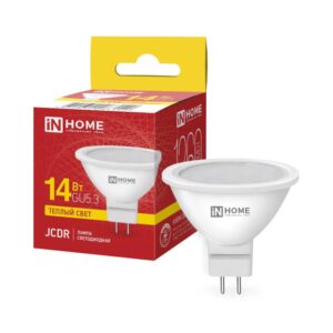 Лампа светодиодная LED-JCDR-VC 14Вт 230В GU5.3 3000K 1260Лм IN HOME