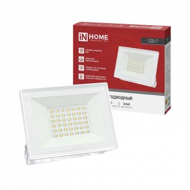 Прожектор светодиодный СДО-7 100Вт 230В 6500К IP65 белый IN HOME