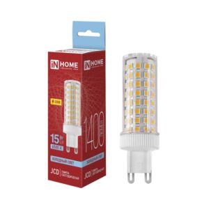 Лампа светодиодная LED-JCD 15Вт 230В G9 6500К 1400Лм IN HOME