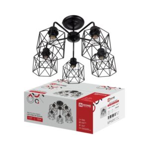 Люстра LOFT ATIKO 5xE27 черная IN HOME