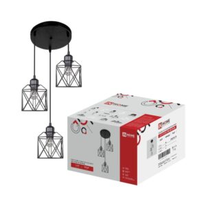 Подвесной светильник LOFT ATIKO 3xE27 круглая база черный IN HOME
