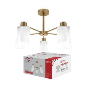 Люстра CLASSIC KINLI 5xE27 структурированные плафоны IN HOME