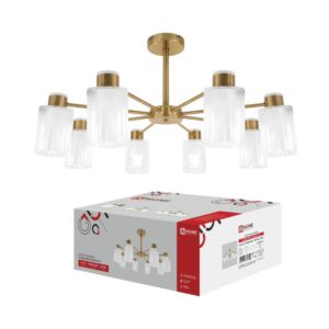 Люстра CLASSIC KINLI 8xE27 прозрачные плафоны IN HOME